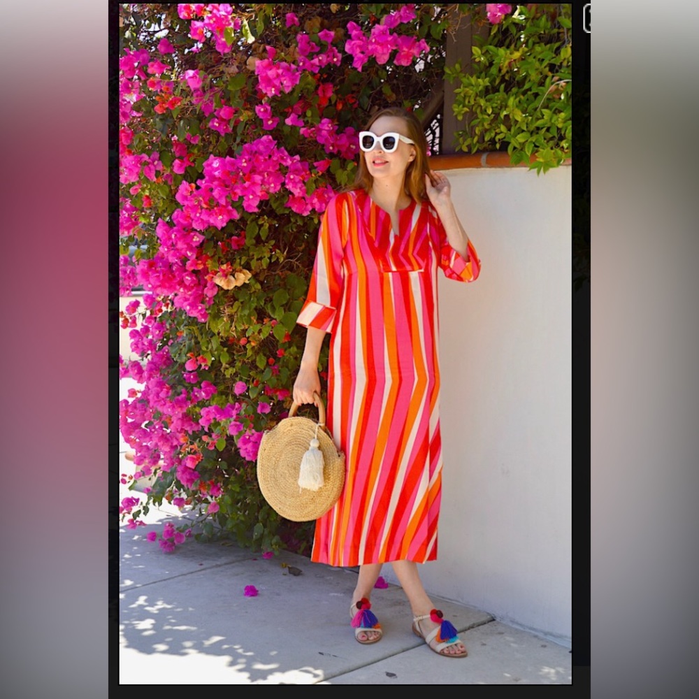 J. Crew Collection Maxi Caftan Mumu Tunic Dress